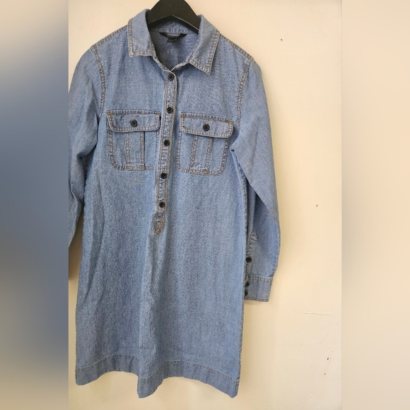 J.Crew,Blue Denim Button-Up Dress - Picture 1 of 6